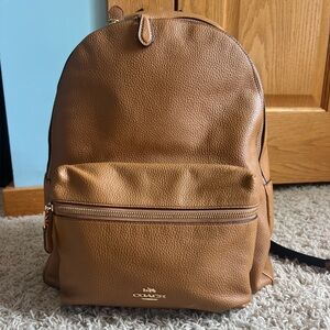 Coach Brown Leather Backpack